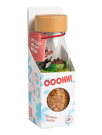 Juguete botella sensorial para bebé con sonido | Petit Boum