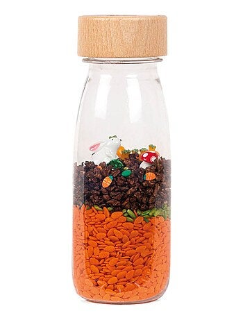 Juguete botella sensorial para bebé con sonido | Petit Boum