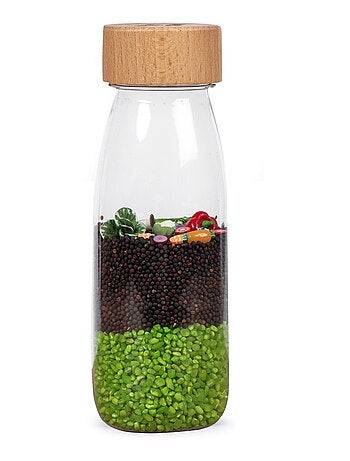 Juguete botella sensorial para bebé con sonido | Petit Boum