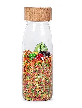Juguete botella sensorial para bebé con sonido | Petit Boum