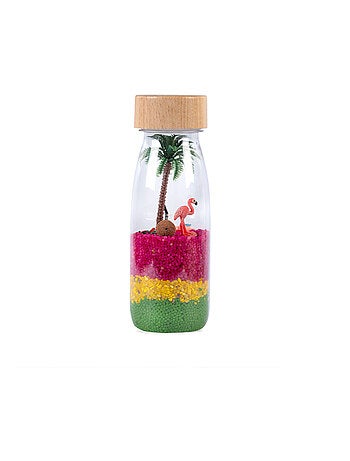 Juguete botella sensorial para bebé con sonido | Petit Boum