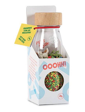 Juguete botella sensorial para bebé con sonido | Petit Boum
