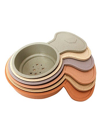 Juguete de baño - tazas apilables de paja de trigo | Magni