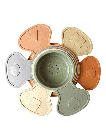 Juguete de baño - tazas apilables de paja de trigo | Magni