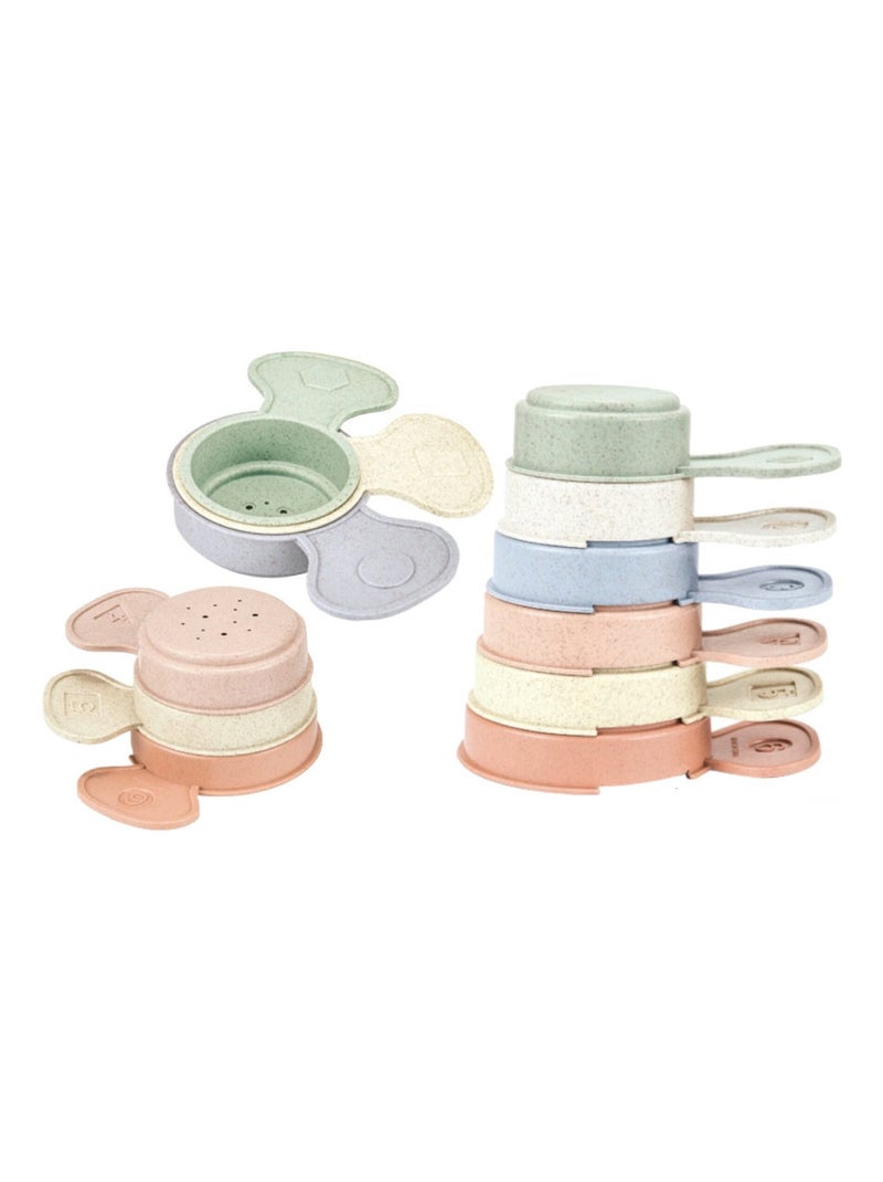 Juguete de baño - tazas apilables de paja de trigo | Magni Multicolor - Kiabi