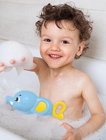 Juguete de baño con pulverizador de agua, forma de elefante
