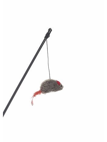 Juguete de felpa para gatos con ratón de caña - AFIBEL