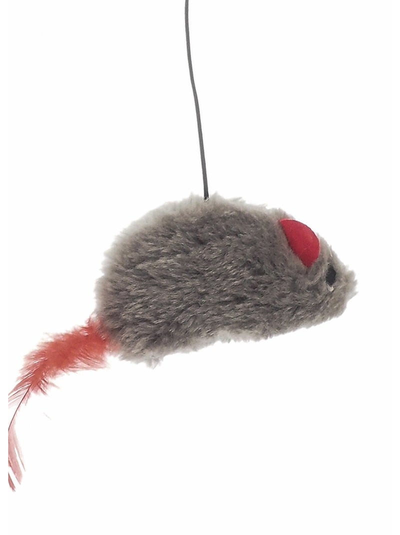 Juguete de felpa para gatos con ratón de caña - AFIBEL Gris - Kiabi