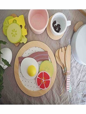 Juguete de madera - desayuno de cocinita | JaBaDaBaDo