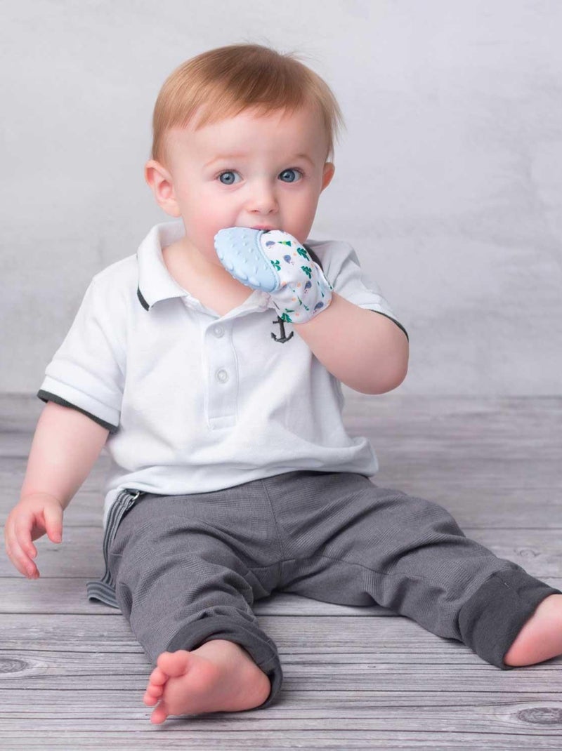 Juguete mordedor de silicona para bebé tipo manopla | sevira kids Azul - Kiabi