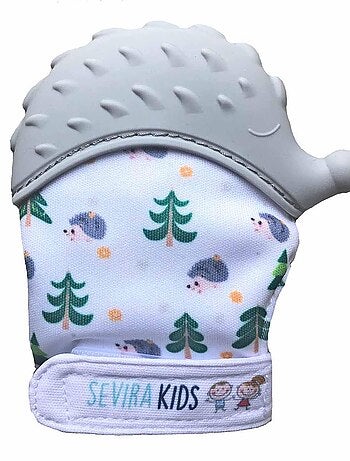 Juguete mordedor de silicona para bebé tipo manopla | sevira kids