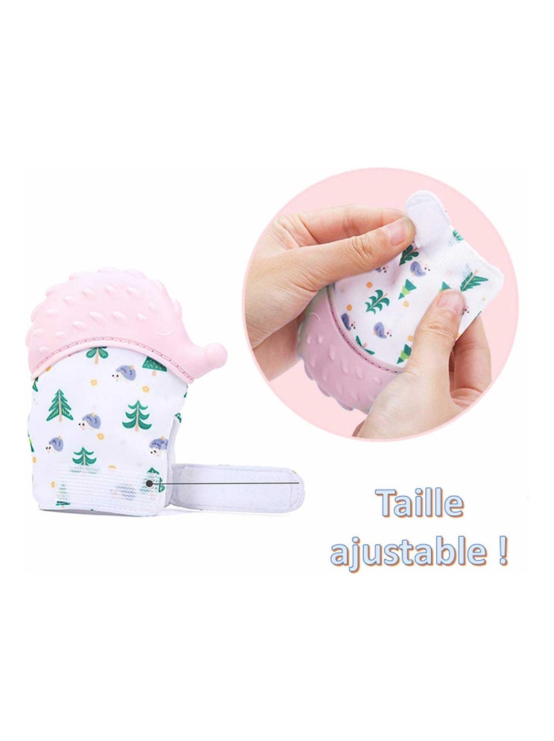 Juguete mordedor de silicona para bebé tipo manopla | sevira kids Rosa - Kiabi