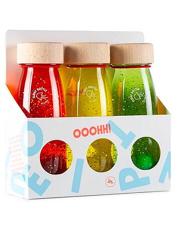 Juguete para bebé pack de 3 botellas sensoriales | Petit Boum