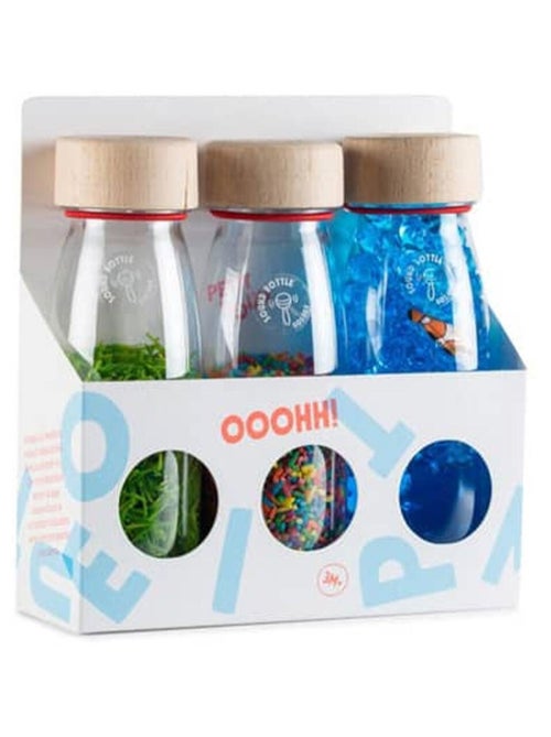 Juguete para bebé pack de 3 botellas sensoriales | Petit Boum - Kiabi
