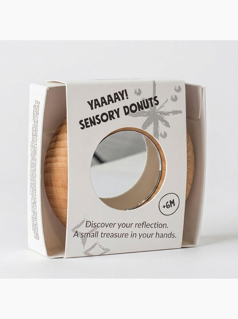 Juguete para bebé sonajero sensorial con espejo | Petit Boum Plateado - Kiabi