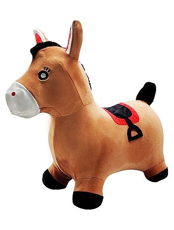 Jumping Poney hinchable con peluche