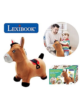 Jumping Poney hinchable con peluche
