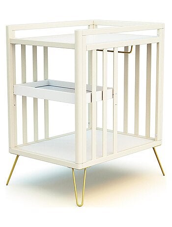 JURABABY - Cambiador bebé 2 estantes ONLY madera - Gris - 76 x 56 x 94 cm