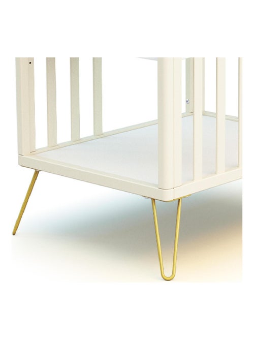 JURABABY - Cambiador bebé 2 estantes ONLY madera - Amarillo - 76 x 56 x 94 cm - Kiabi