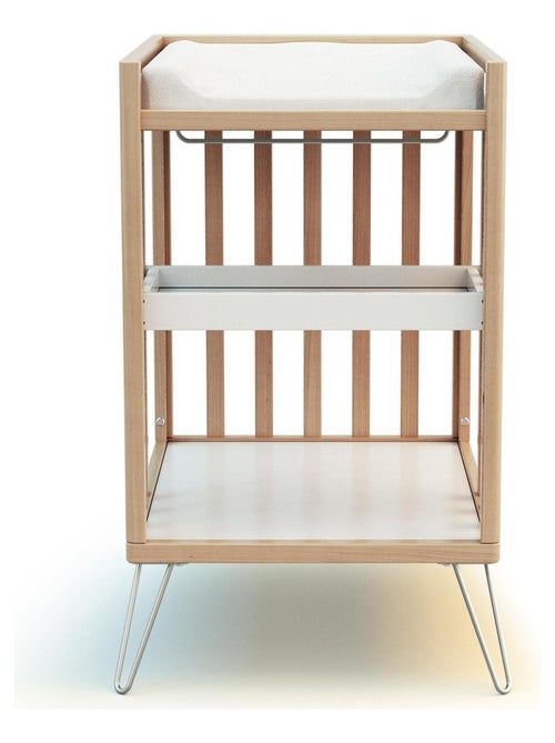 JURABABY - Cambiador bebé 2 estantes ONLY madera - Gris - 76 x 56 x 94 cm - Kiabi