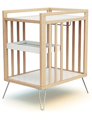 Jurababy - cambiador bebé 2 estantes only madera - terracotta - 76 x 56 x 94 cm