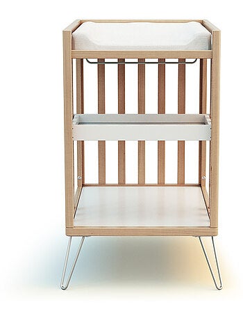 Jurababy - cambiador bebé 2 estantes only madera - terracotta - 76 x 56 x 94 cm