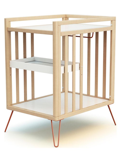 JURABABY - Cambiador bebé 2 estantes ONLY madera - Terracotta - 76 x 56 x 94 cm - Kiabi