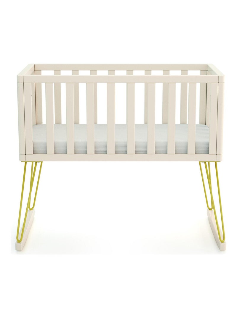 JURABABY - Cuna bebe mecedora ONLY madera - Amarillo - 40 x 80 - 90 x 52 x 75 cm Amarillo - Kiabi