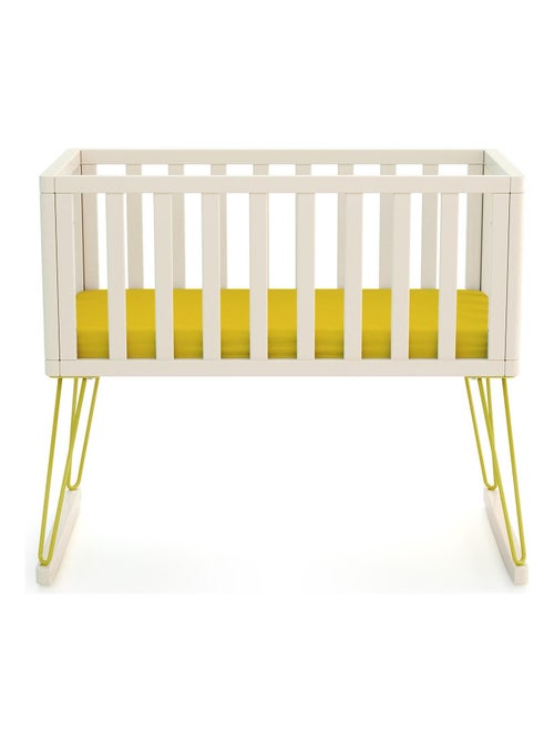 JURABABY - Cuna bebe mecedora ONLY madera - Amarillo - 40 x 80 - 90 x 52 x 75 cm - Kiabi