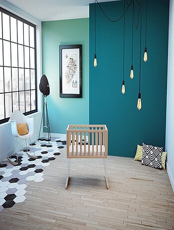 JURABABY - Cuna bebe mecedora ONLY madera - Terracotta - 40 x 80 - 90 x 52 x 75 cm