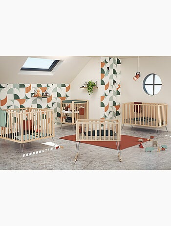 Jurababy - cuna bebe mecedora only madera - terracotta - 40 x 80 - 90 x 52 x 75 cm