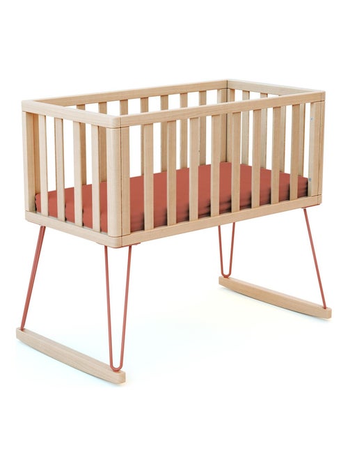 JURABABY - Cuna bebe mecedora ONLY madera - Terracotta - 40 x 80 - 90 x 52 x 75 cm - Kiabi