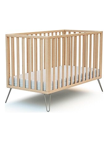 JURABABY - Cuna bebe ONLY madera - Gris - 60 x 120 - 128 x 68 x 86 cm