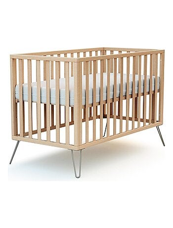 JURABABY - Cuna bebe ONLY madera - Gris - 60 x 120 - 128 x 68 x 86 cm