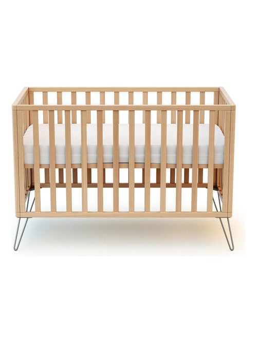 JURABABY - Cuna bebe ONLY madera - Gris - 60 x 120 - 128 x 68 x 86 cm - Kiabi