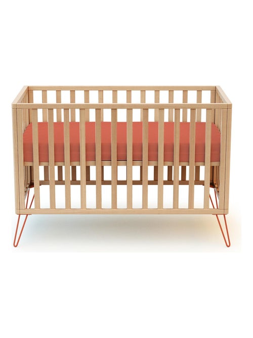 JURABABY - Cuna bebe ONLY madera - Terracotta - 60 x 120 - 128 x 68 x 86 cm - Kiabi
