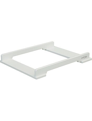 JURABABY - KIRA Cambiador universal de madera de 50 cm para cómoda de bebé - Blanco y Haya barnizada