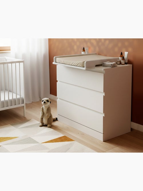 JURABABY - KIRA Cambiador universal de madera de 50 cm para cómoda de bebé - Blanco - Kiabi JURABABY - KIRA Cambiador universal de madera de 50 cm para cómoda de bebé - Blanco - Kiabi