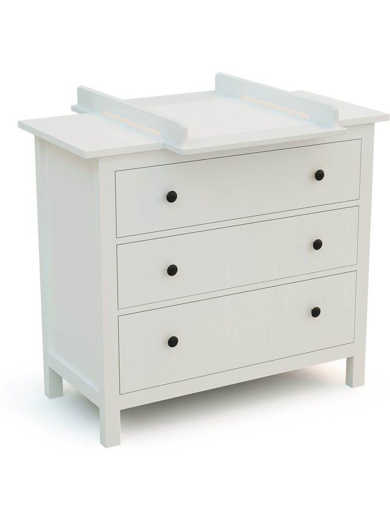 JURABABY - KIRA Cambiador universal de madera de 50 cm para cómoda de bebé - Blanco Blanco - Kiabi