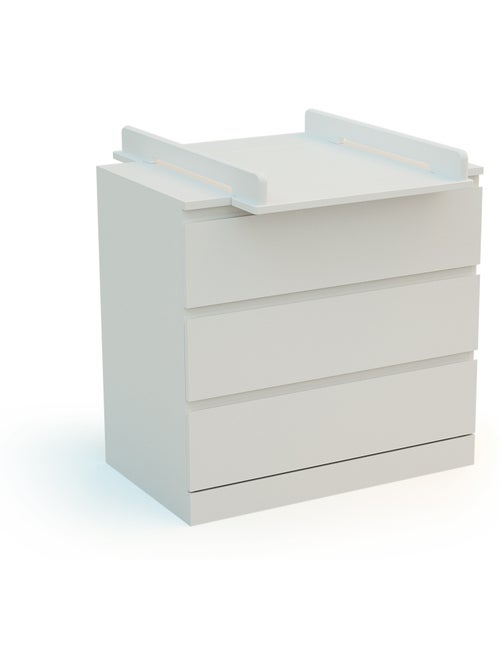JURABABY - KIRA Cambiador universal de madera de 50 cm para cómoda de bebé - Blanco - Kiabi JURABABY - KIRA Cambiador universal de madera de 50 cm para cómoda de bebé - Blanco - Kiabi