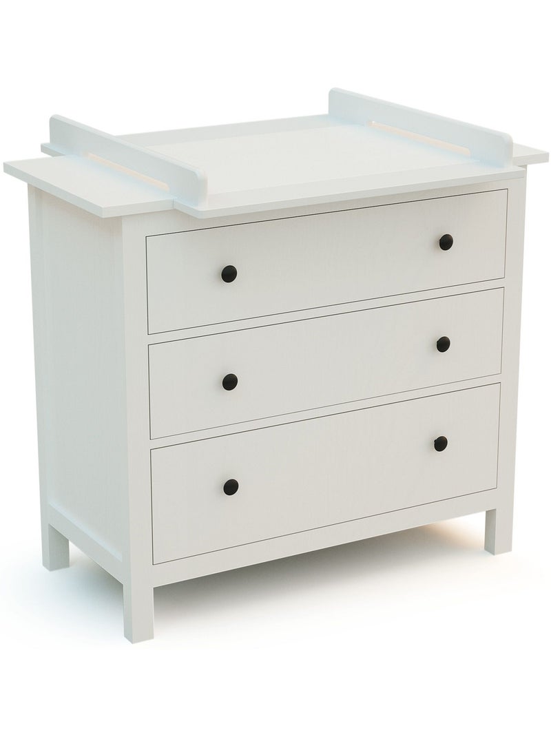 Jurababy - kira cambiador universal de madera de 70 cm para cómoda de bebé - blanco Blanco - Kiabi