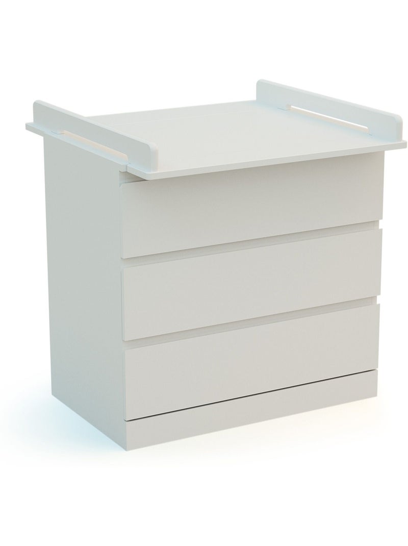 Jurababy - kira cambiador universal de madera de 70 cm para cómoda de bebé - blanco Blanco - Kiabi
