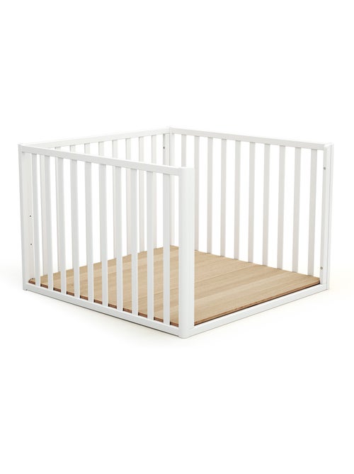 Jurababy - parque infantil bebé evolutivo kasa madera - blanco - 100 x 100 cm - Kiabi Jurababy - parque infantil bebé evolutivo kasa madera - blanco - 100 x 100 cm - Kiabi