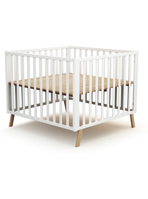 Jurababy - parque infantil bebé evolutivo kasa madera - blanco - 100 x 100 cm - Kiabi Jurababy - parque infantil bebé evolutivo kasa madera - blanco - 100 x 100 cm - Kiabi