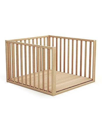 Jurababy - parque infantil bebé evolutivo kasa madera - blanco - 100 x 100 cm