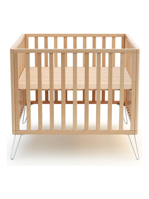JURABABY - Parque infantil ONLY madera - Haya/Acero - 100 x 100 cm - Kiabi