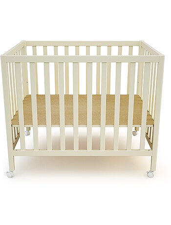 JURABABY - Parque infantil rectangular de madera FARA - Blanco Perla