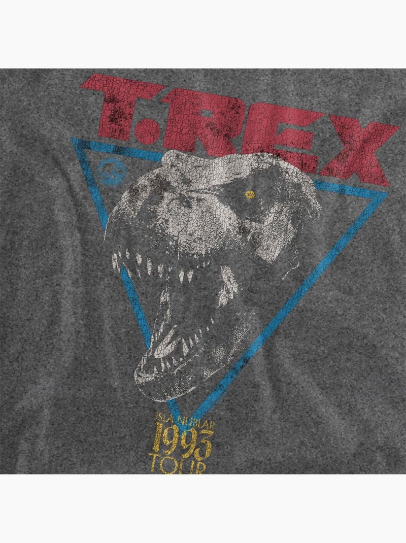 Jurassic Park - Camiseta Diseño T-Rex de Lavado Vintage para Adultos Unisex Negro - Kiabi