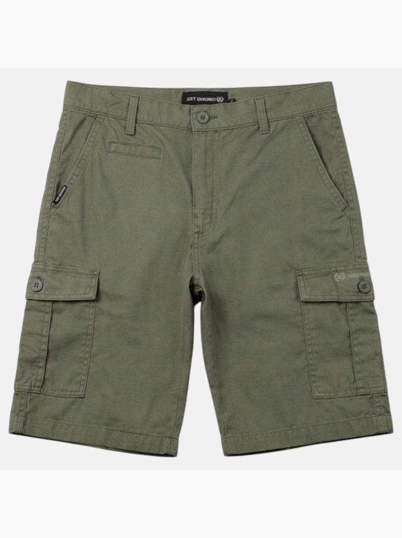 Just Emporio - Bermuda hombre de estilo cargo casual Caqui - Kiabi
