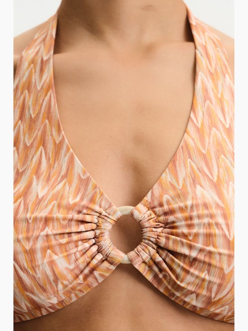 Kacie hot top de bikini con estampado zigzag penti - Kiabi Kacie hot top de bikini con estampado zigzag penti - Kiabi